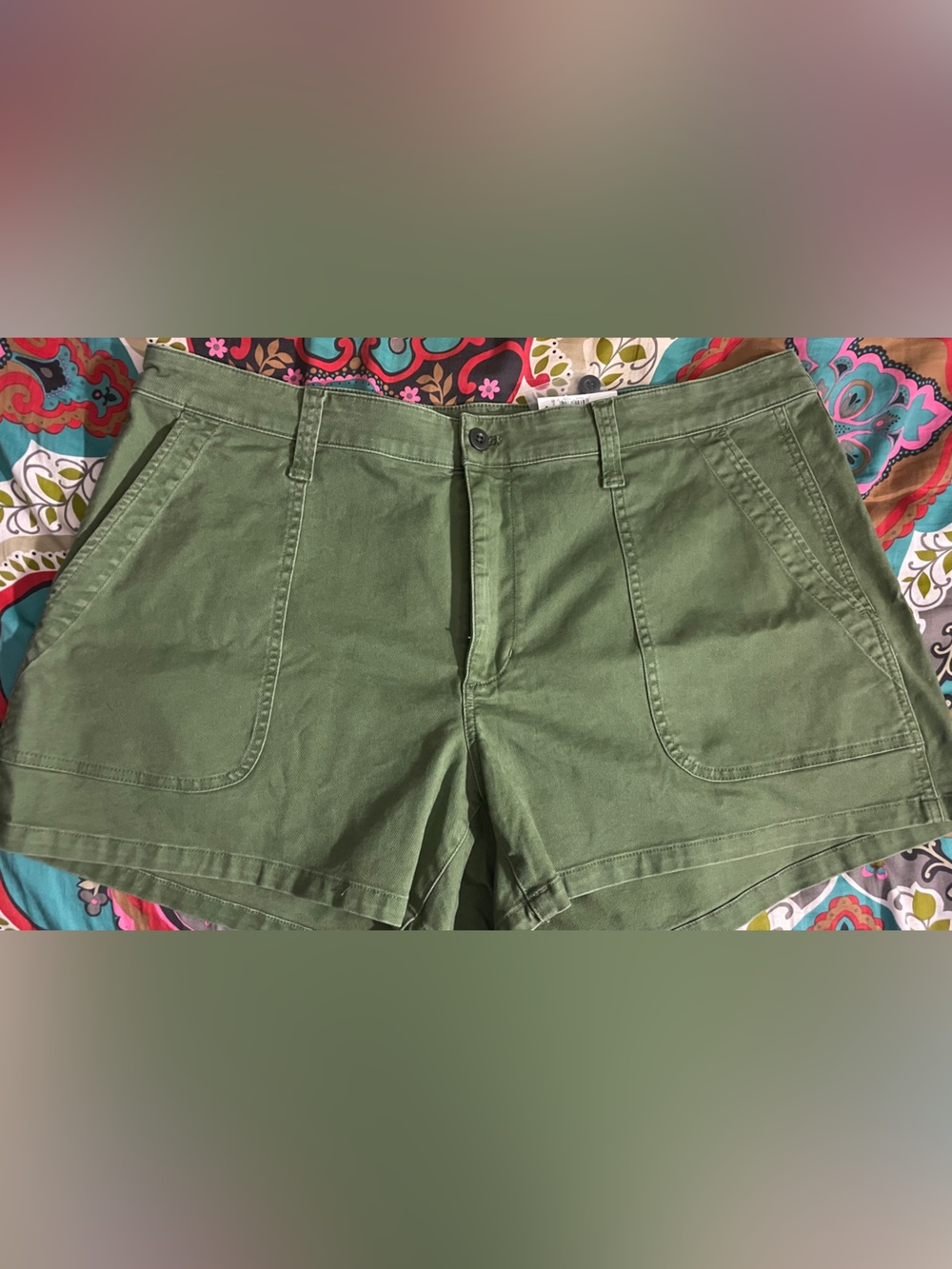 Madewell Olive Utility Short Shorts